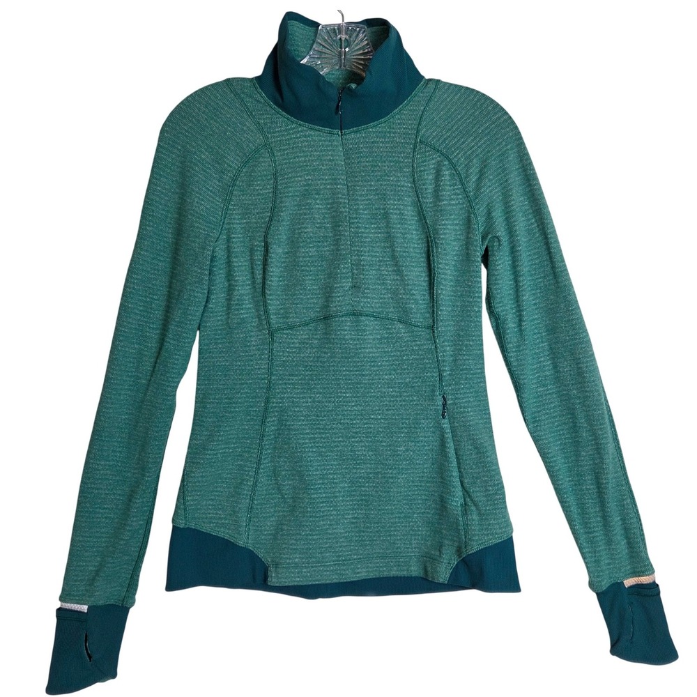 Lululemon Athletica Runderful 1/2 Zip Long Sleeve Pullover Hunter Green Teal